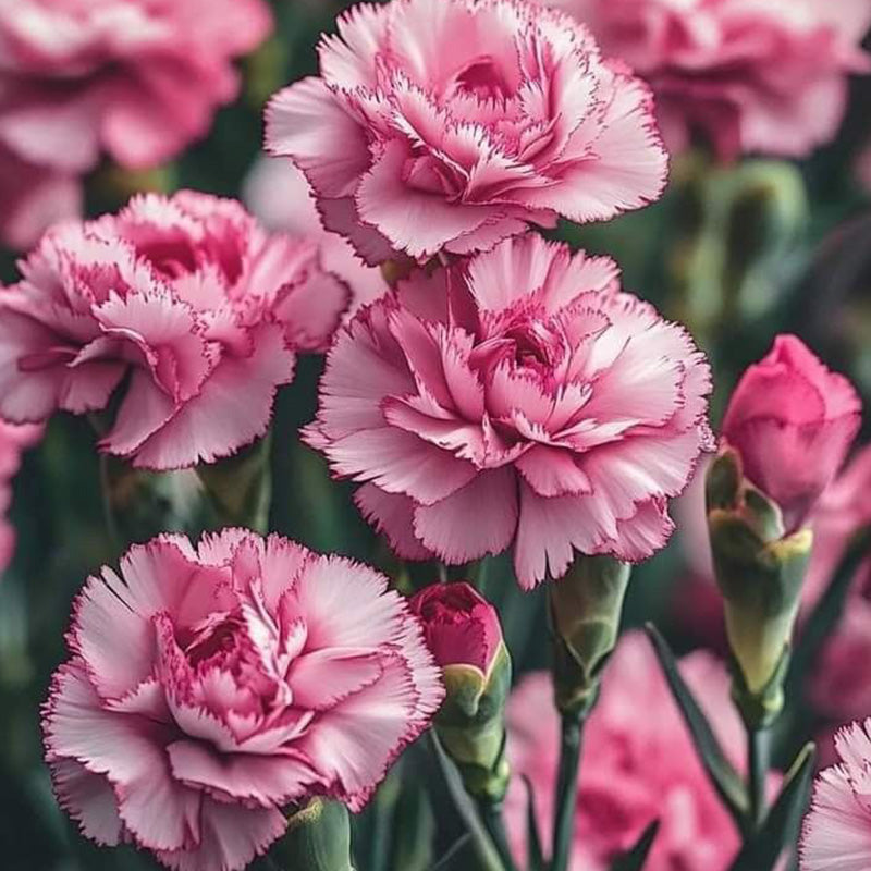 Blush Pink Magenta-Edged Carnation Seeds
