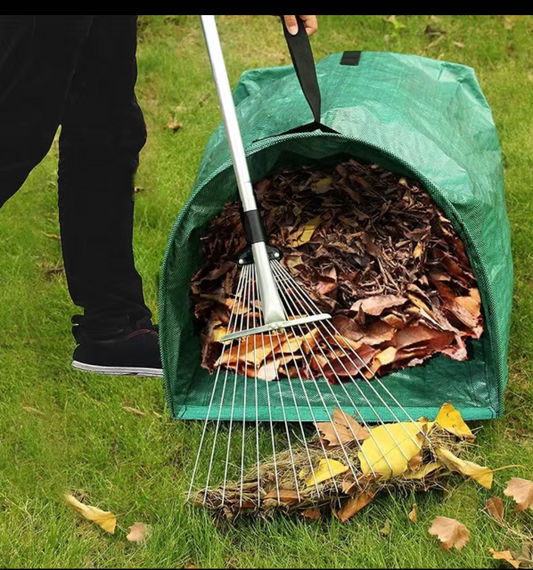 Gardzen 2-Pack Large Yard Dustpan-Type Garden Bag for Collecting Leaves 53 Gallon Per Bag lawn bags for leaves clear lawn bags