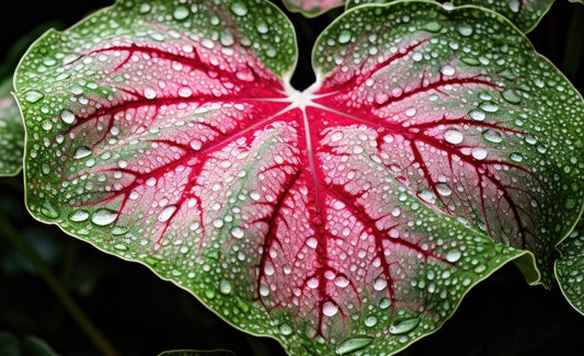 Royal Flush Caladium Bulbs for Planting - Perennial Hosta, Elephant Ears, Fancy (5 Bulbs)Size 4-7cm